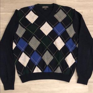 Brooks Brothers argyle sweater, slight vneck